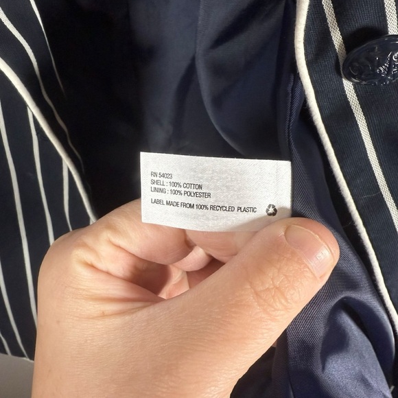 Gap Women’s The Academy Blazer in Navy/White Stripe Size 4 - Picture 7 of 9